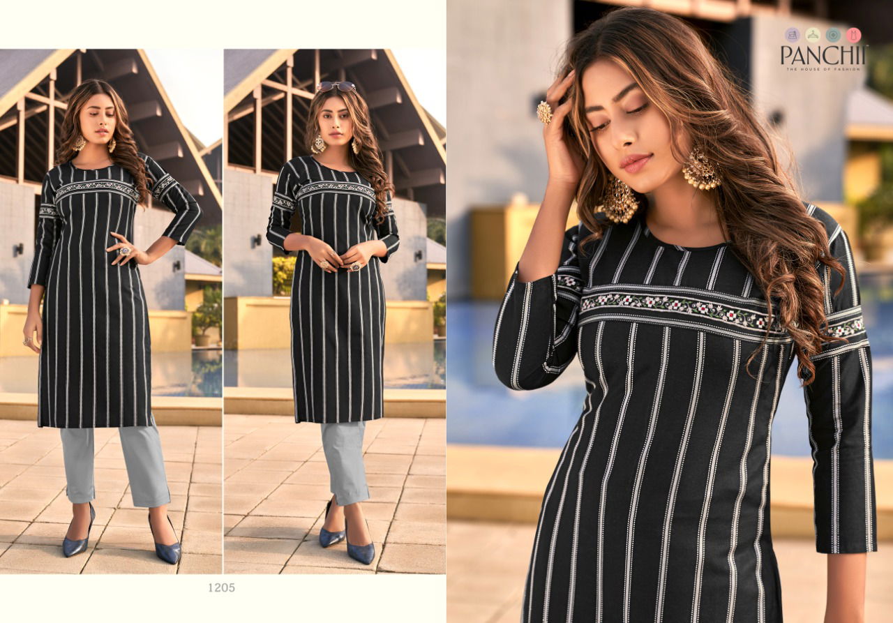 PANCHI NEW LOOK Fancy Latest Regular Wear Cotton Kurtis Collection